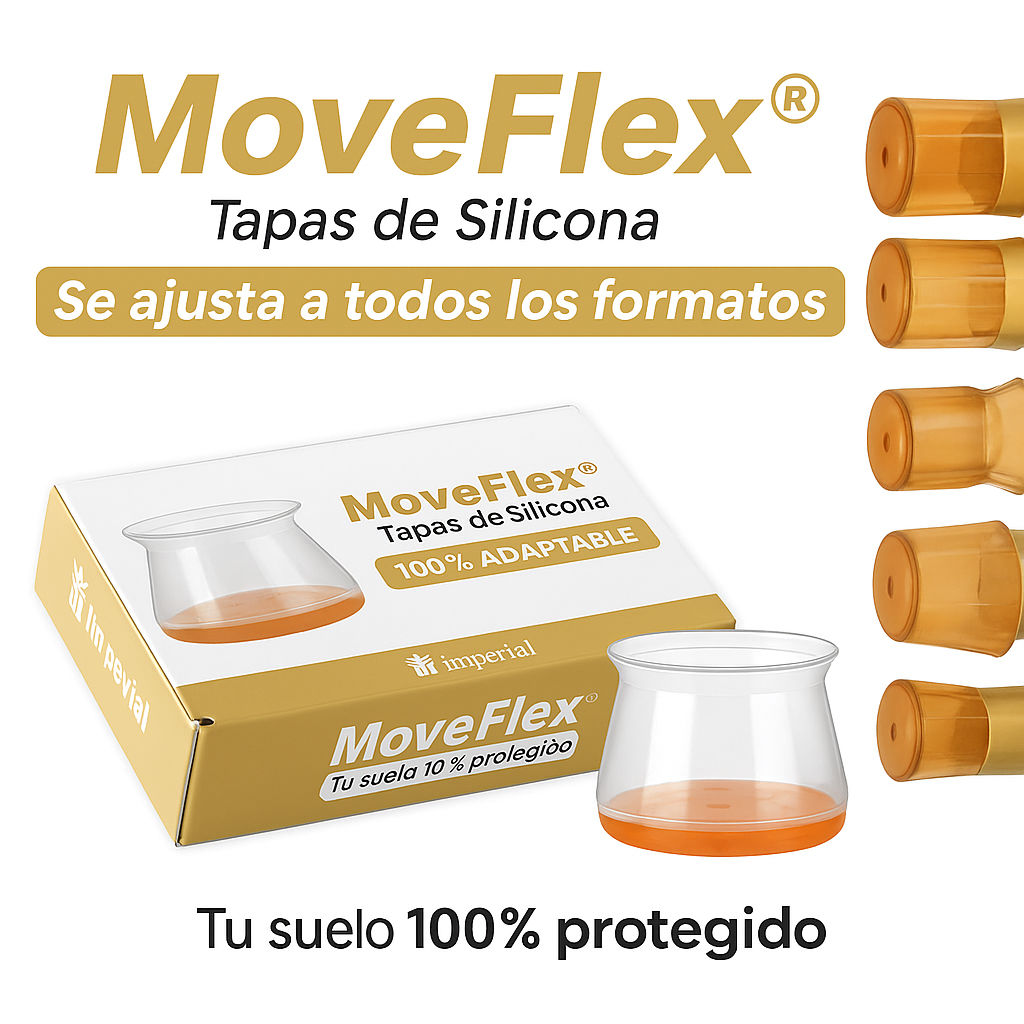 MOVEFLEX™ – FUNDA DE SILICONA PARA PATAS DE MUEBLES (PROTEGE CONTRA AR ...