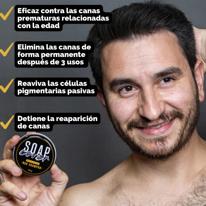 JABÓN ELIMINADOR DE CANAS NATURAL - COVERSOAP™