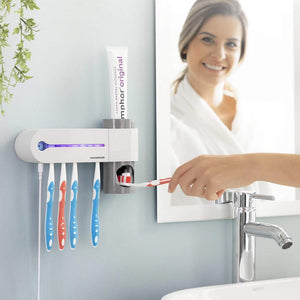 CLEANBRUSH® - Soporte esterilizador UV para cepillos de dientes